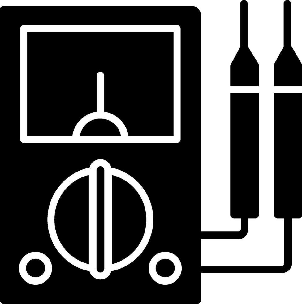 Multimeter-Glyphensymbol vektor