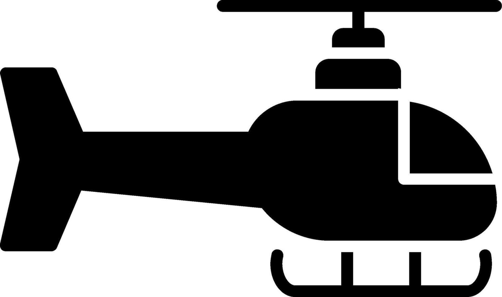 helikopter glyfikon vektor