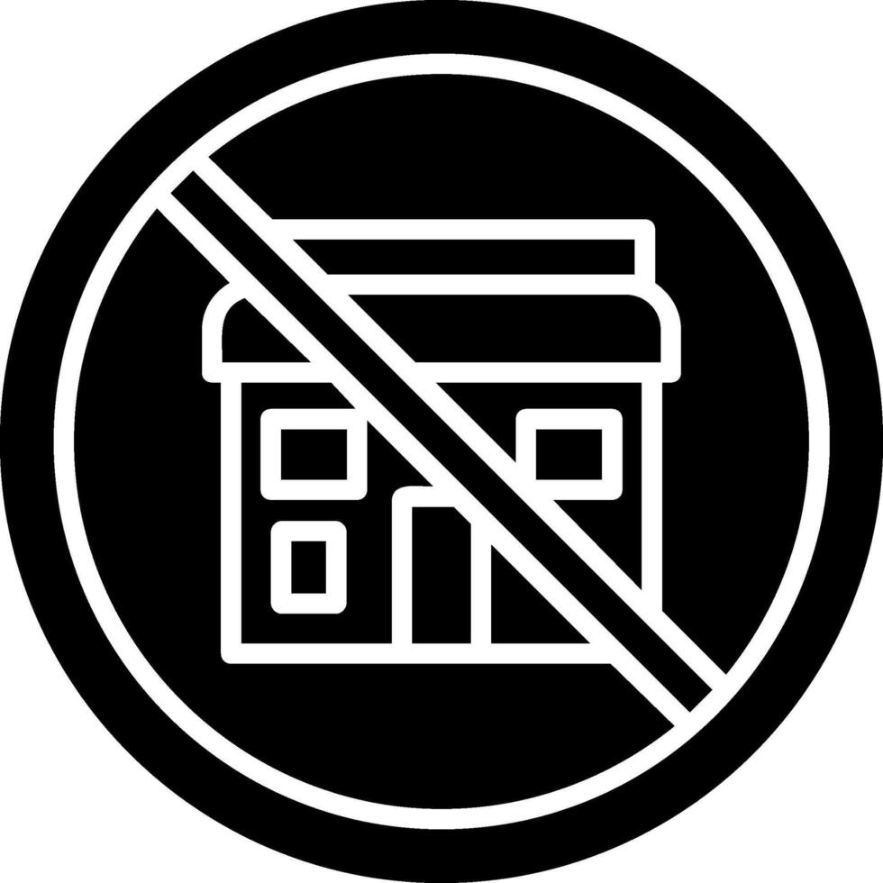 förbjuden tecken glyf ikon vektor