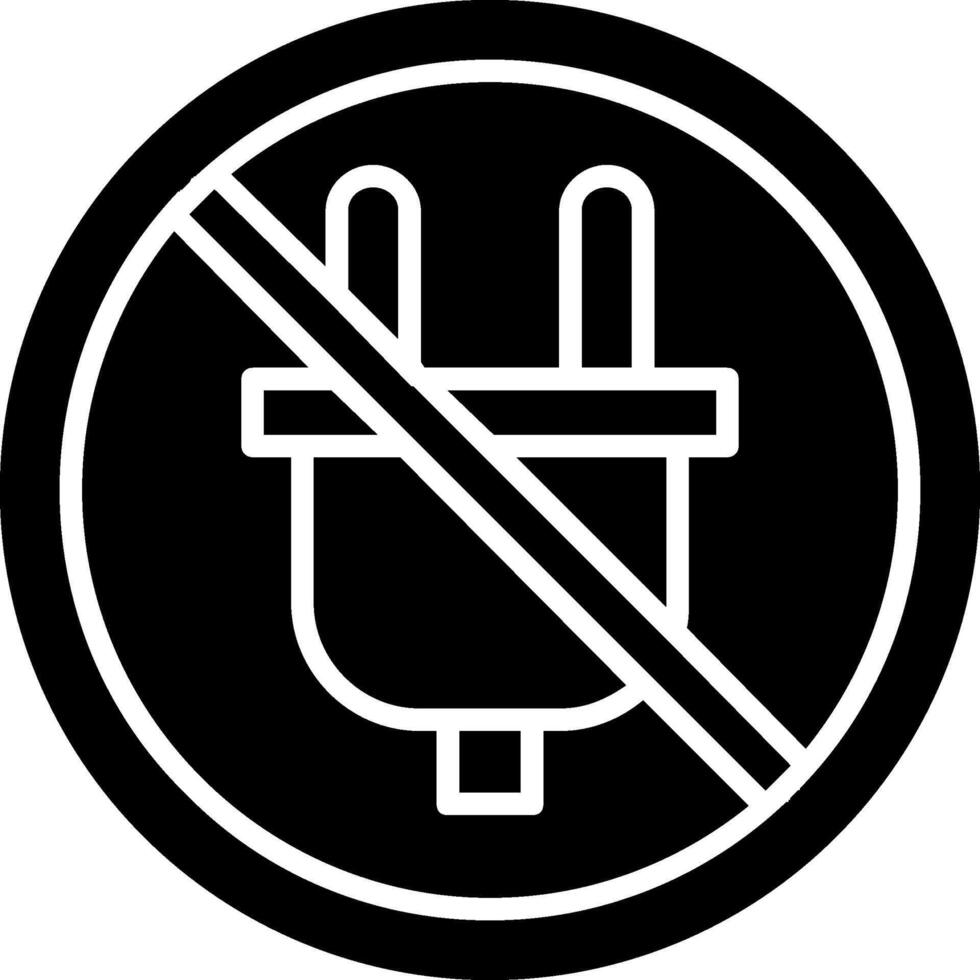 verboten Zeichen Glyphe Symbol vektor