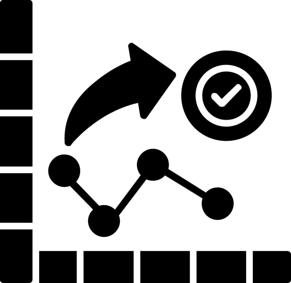 Diagramm-Glyphe-Symbol vektor