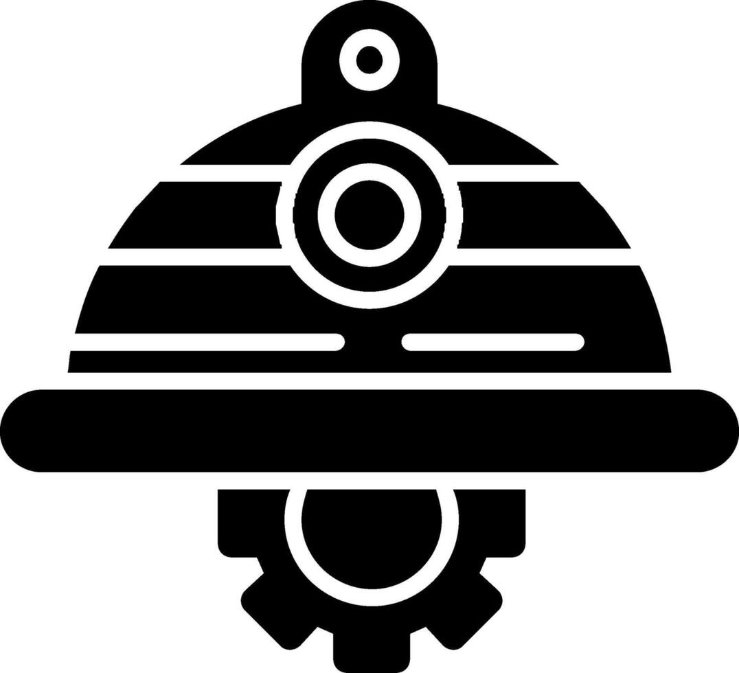 Sicherheit Helm Glyphe Symbol vektor