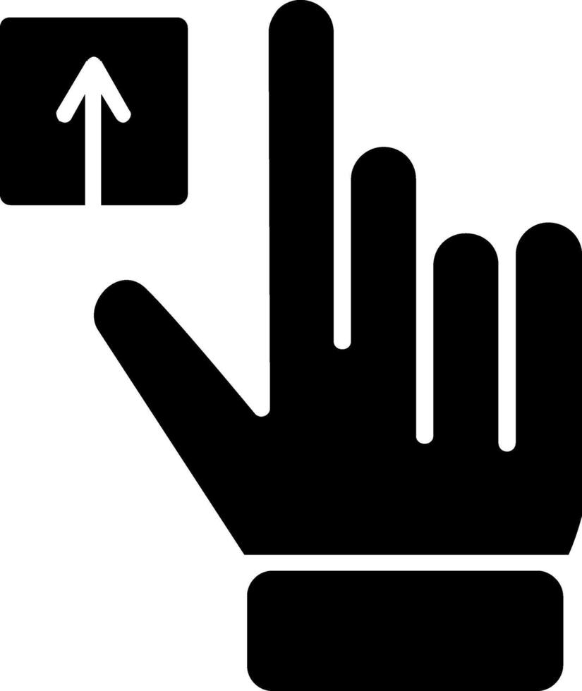 Hand Zapfhahn Glyphe Symbol vektor