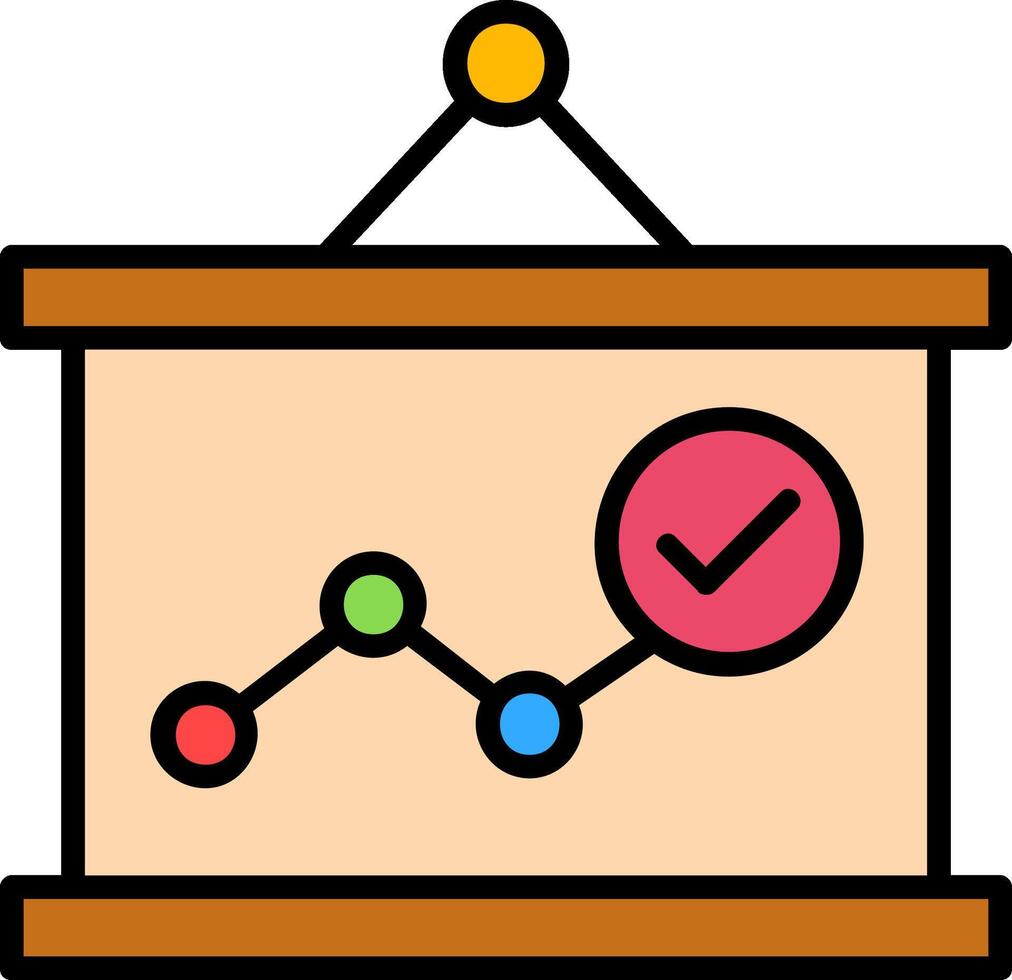 Präsentationszeile gefülltes Symbol vektor