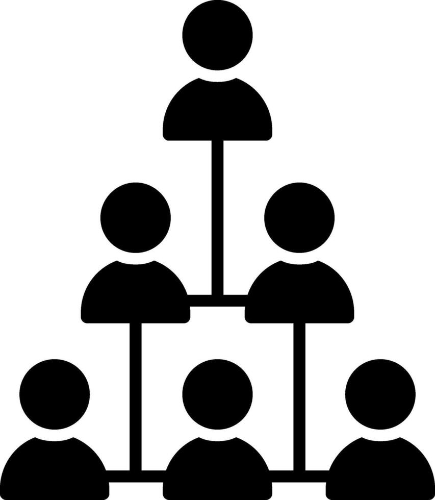 Glyphensymbol für hierarchische Struktur vektor