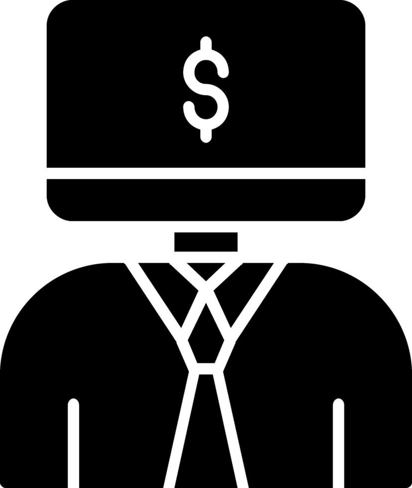 Business-Glyphe-Symbol vektor