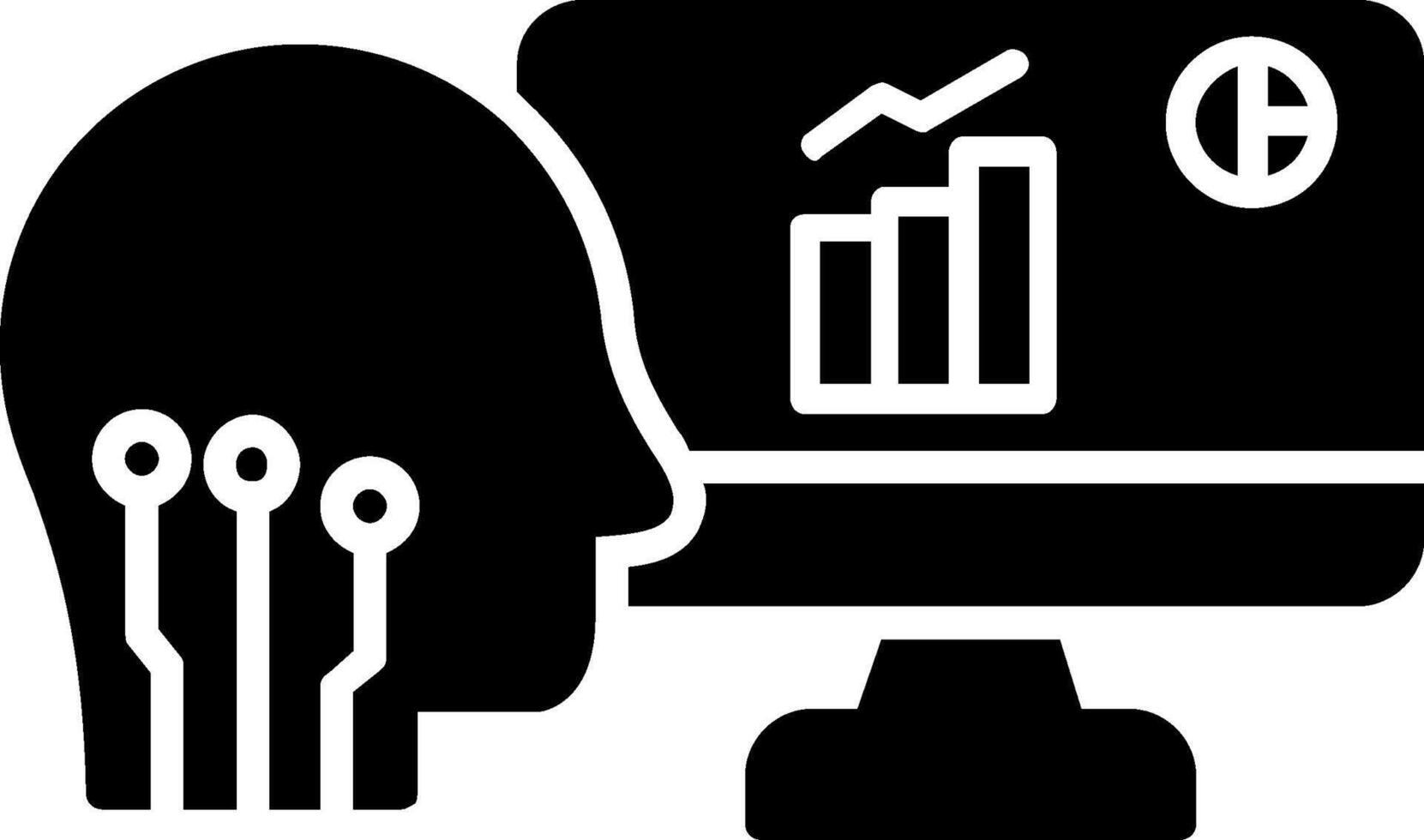 Glyphensymbol für die Datenanalyse vektor