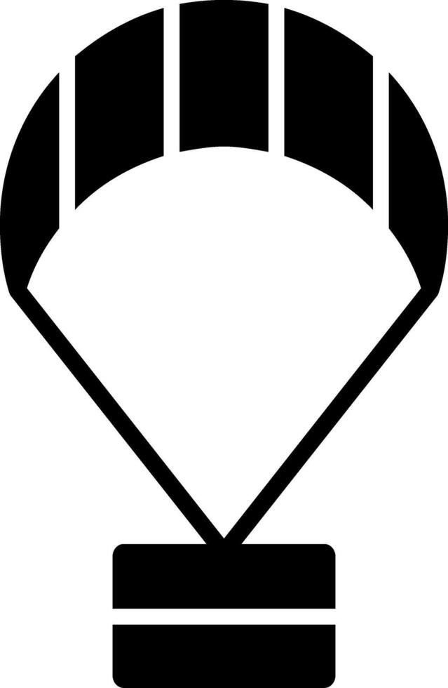 Gleitschirmfliegen Glyphe Symbol vektor