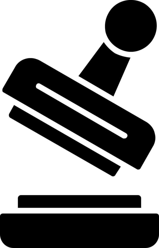 Stempel-Glyphe-Symbol vektor