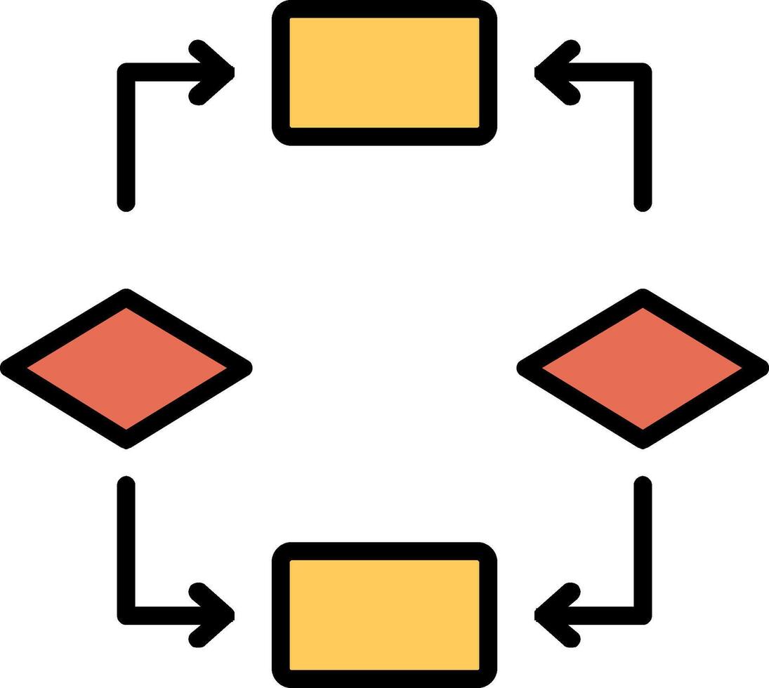 Algorithmus Linie gefüllt Symbol vektor