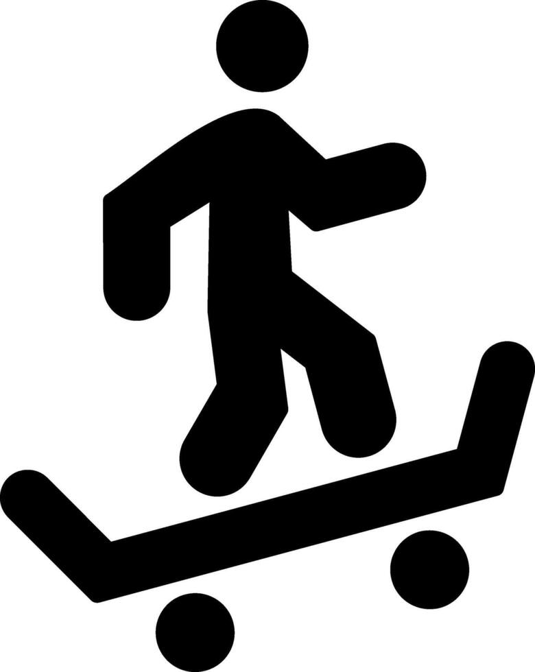 Skateboard-Glyphe-Symbol vektor
