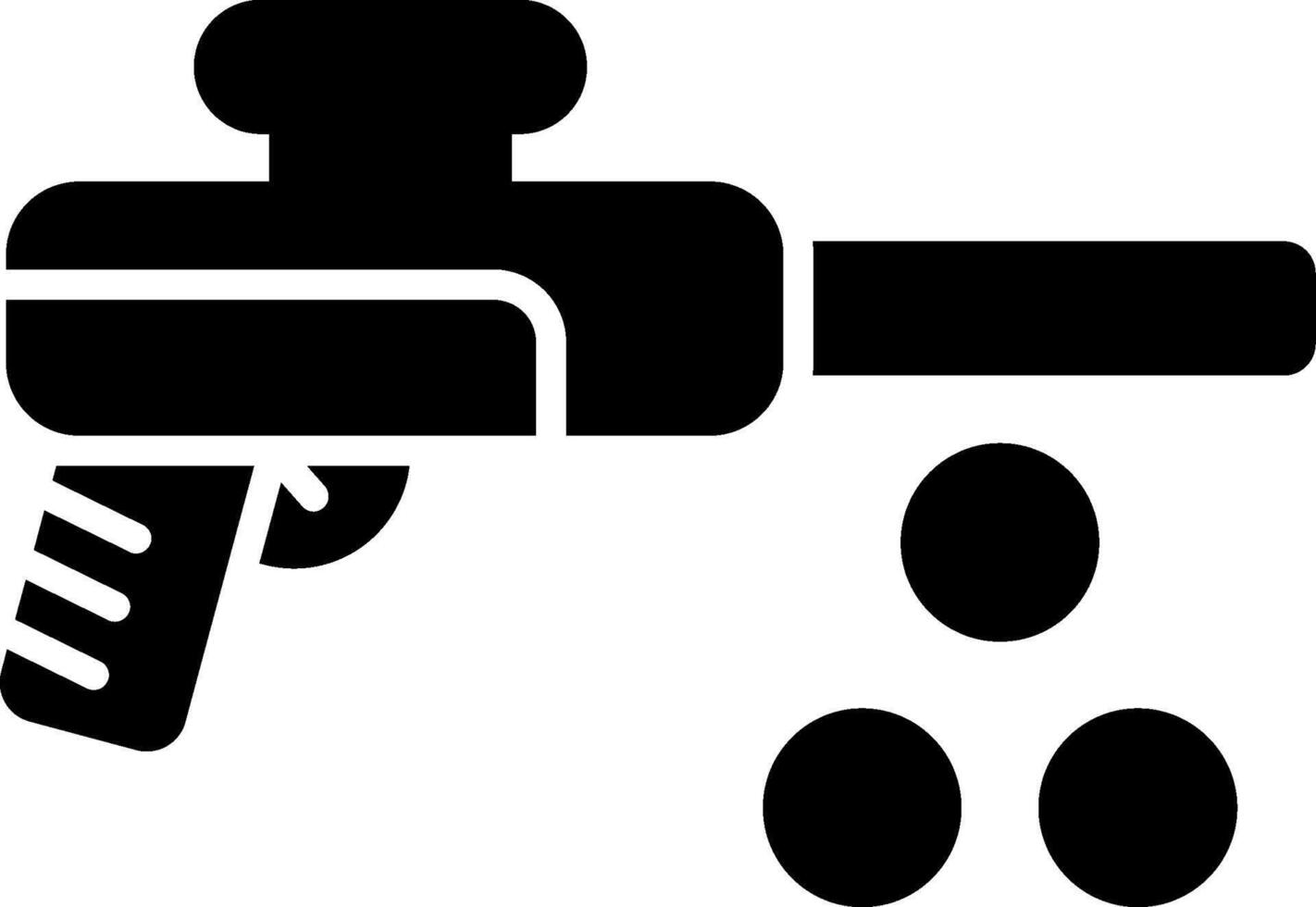 Paintball Glyphe Symbol vektor