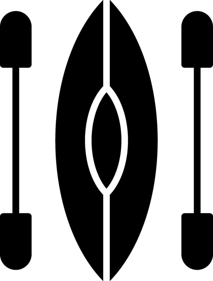 Kajak-Glyphe-Symbol vektor