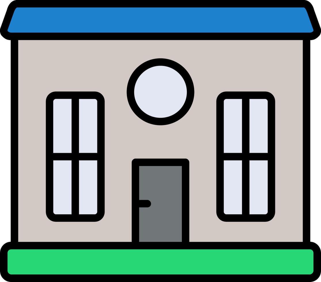 Hauslinie gefülltes Symbol vektor