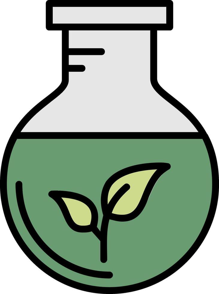 Grün Chemie Linie gefüllt Symbol vektor