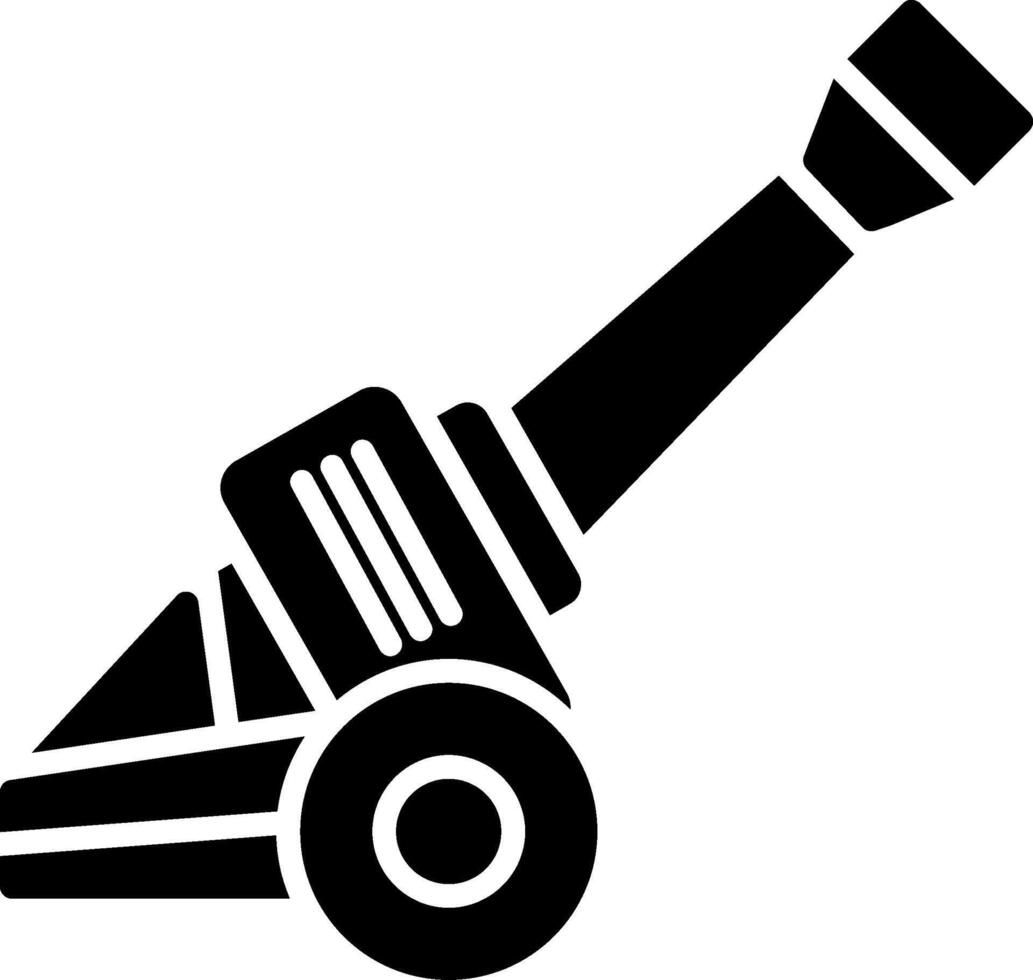 Artillerie-Glyphe-Symbol vektor