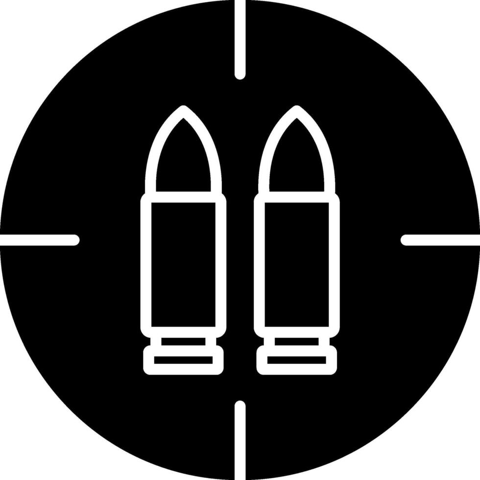 Symbol für Munitionsglyphe vektor