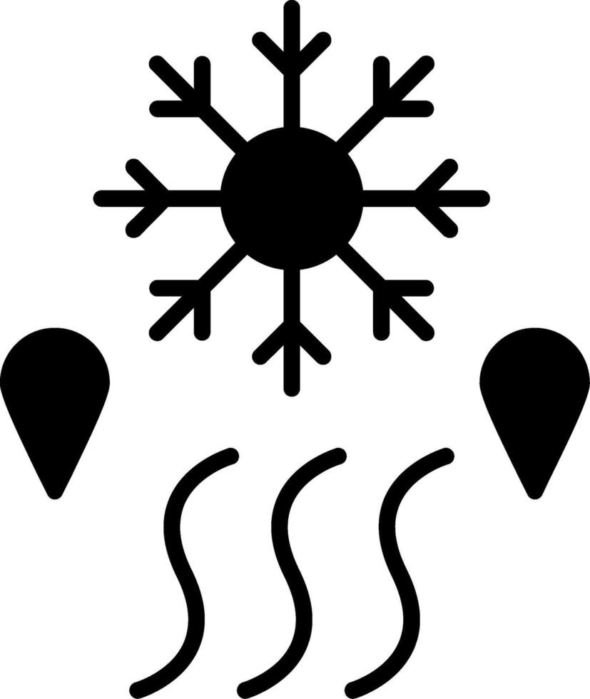Auftauen Glyphe Symbol vektor