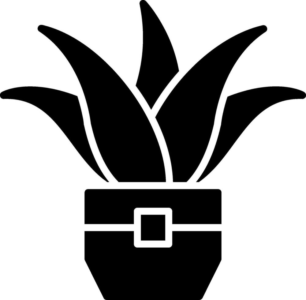 Aloe vera Glyphe Symbol vektor