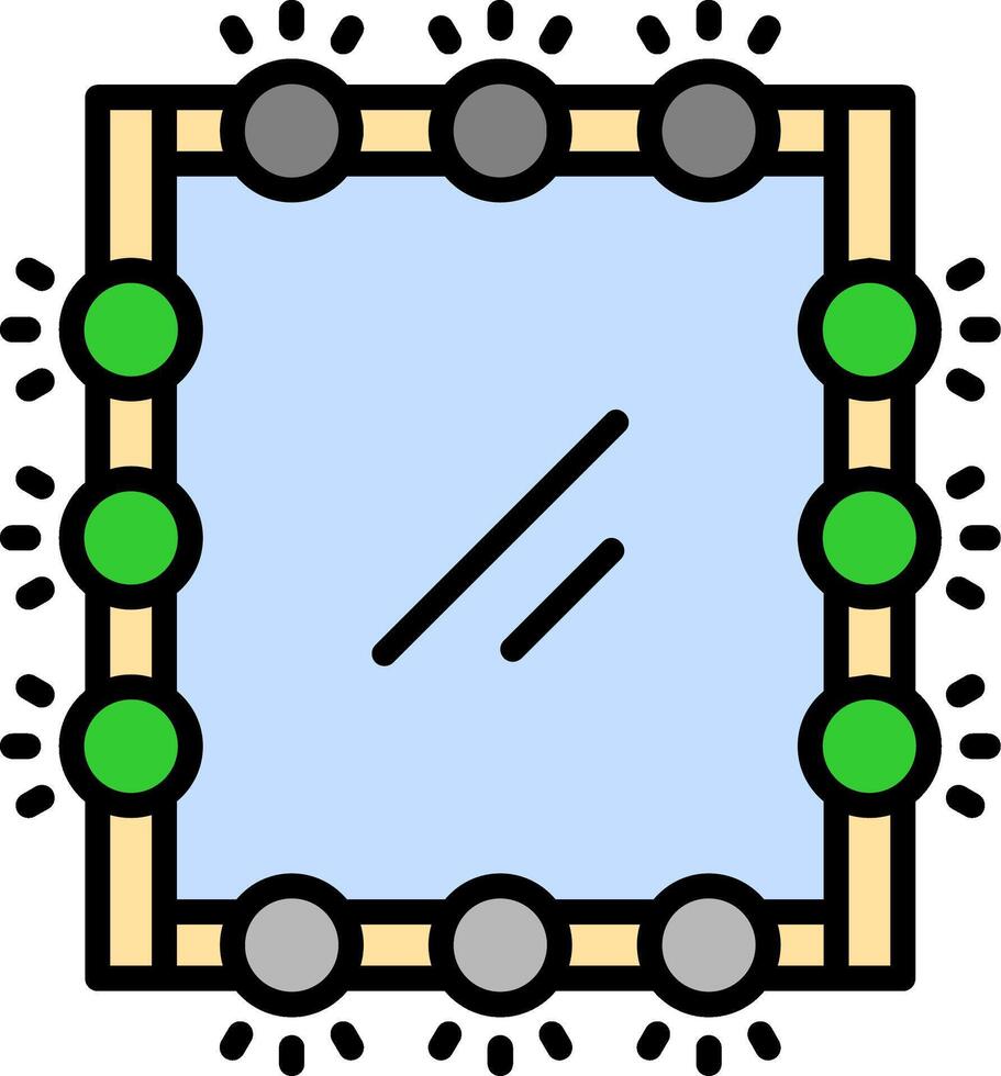 Spiegel Linie gefüllt Symbol vektor