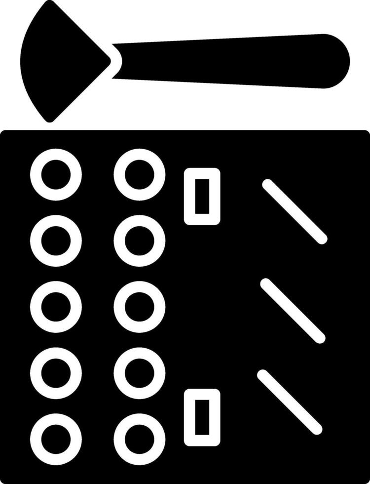 Lidschatten-Glyphe-Symbol vektor