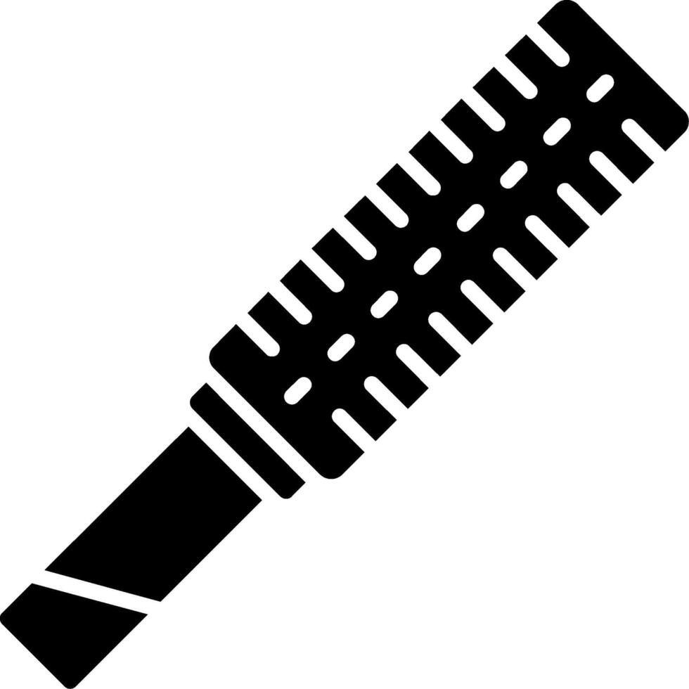 Haarbürste-Glyphe-Symbol vektor