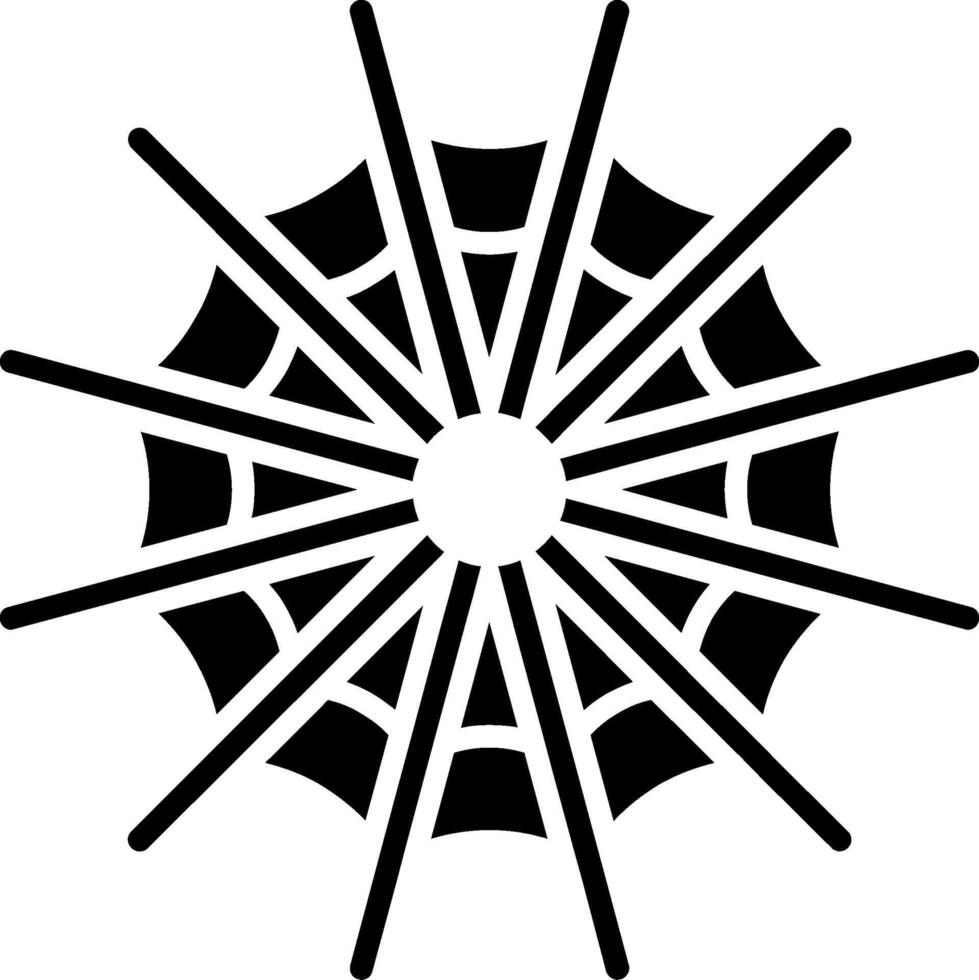 Spinnennetz-Glyphe-Symbol vektor