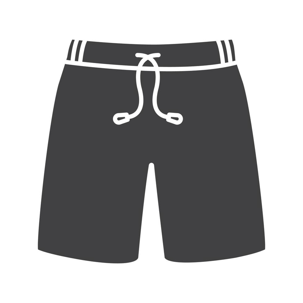 Badehose Glyphe-Symbol. Silhouette-Symbol. Sporthosen. negativer Raum. isolierte Vektorgrafik vektor