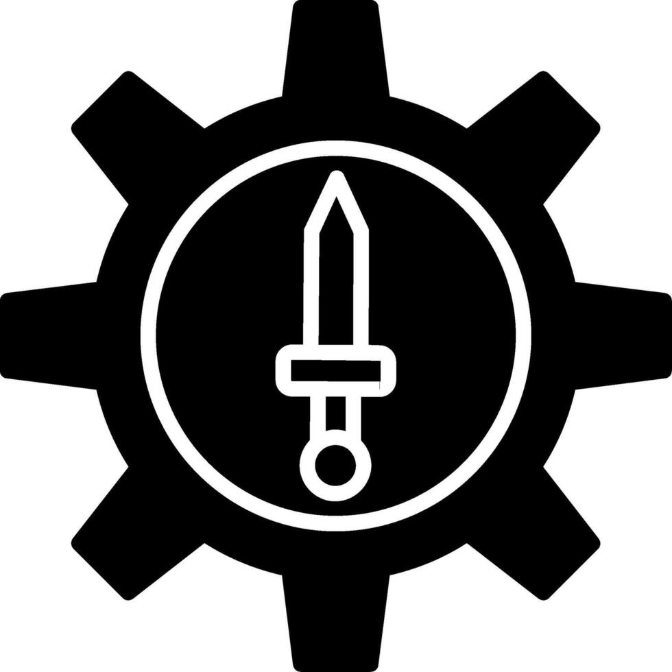 Glyphen-Symbol angreifen vektor