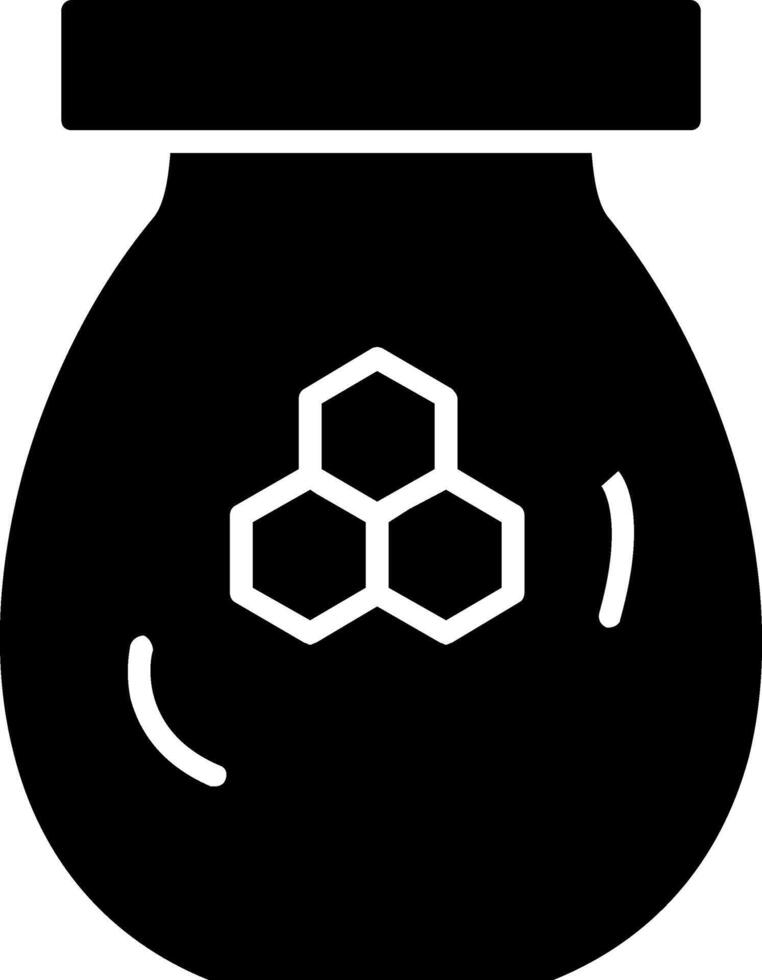 Honigglas-Glyphe-Symbol vektor