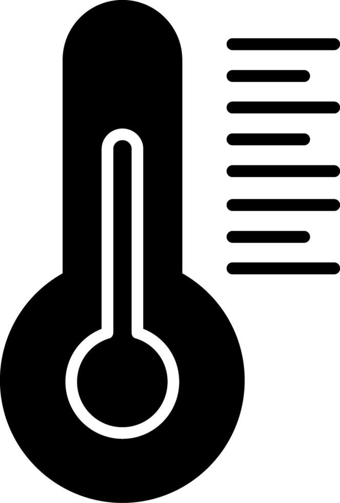 Thermometer-Glyphe-Symbol vektor