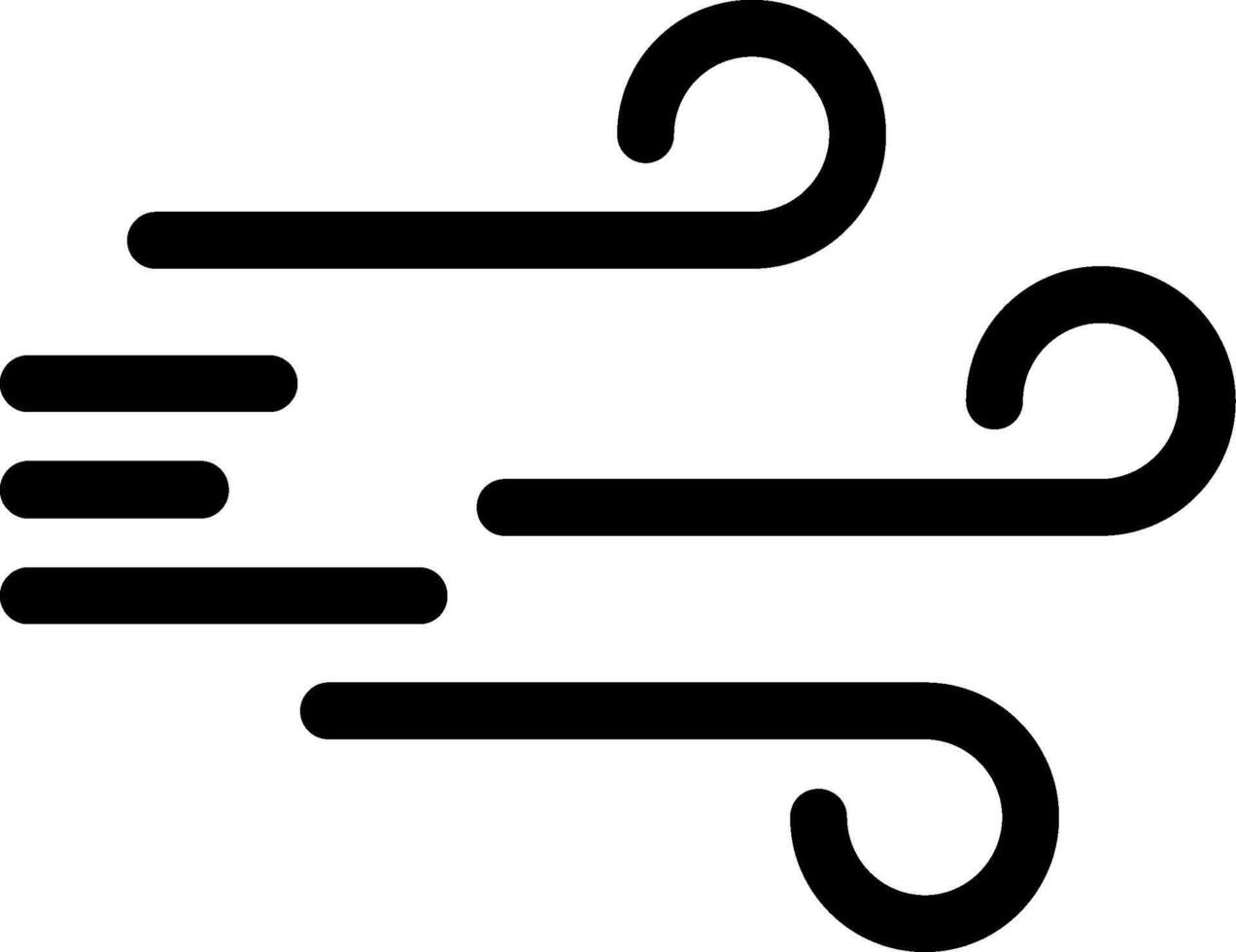 windiges Glyphen-Symbol vektor