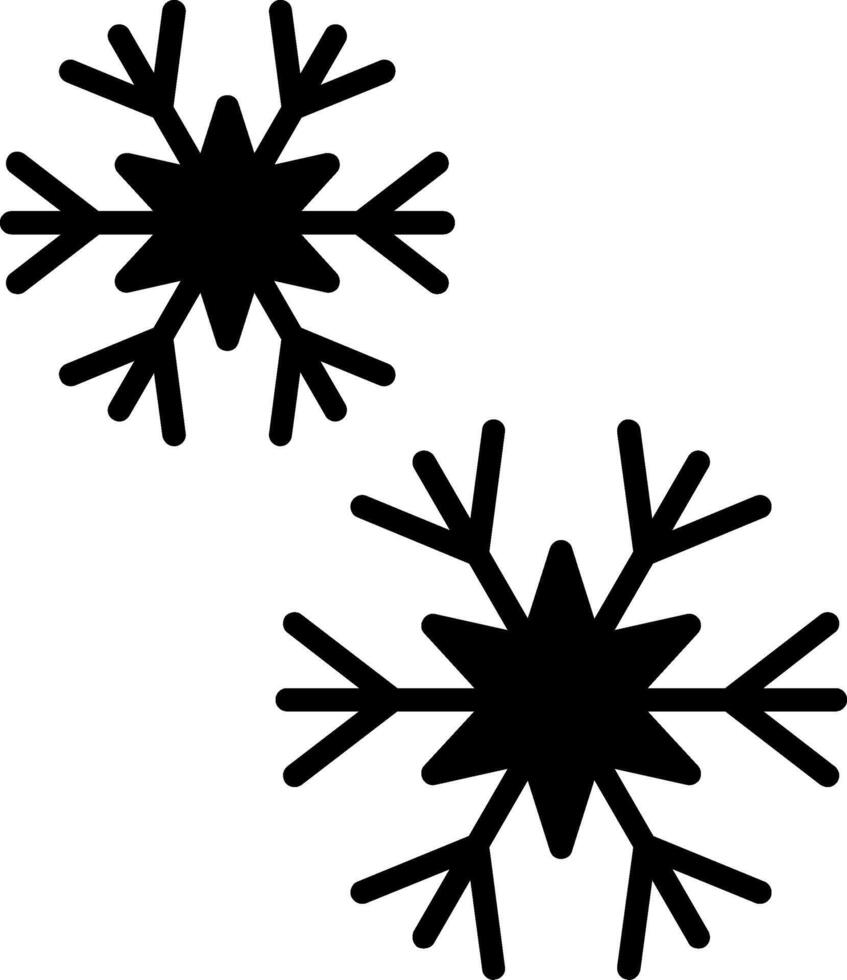 Schneeflocken Glyphe Symbol vektor