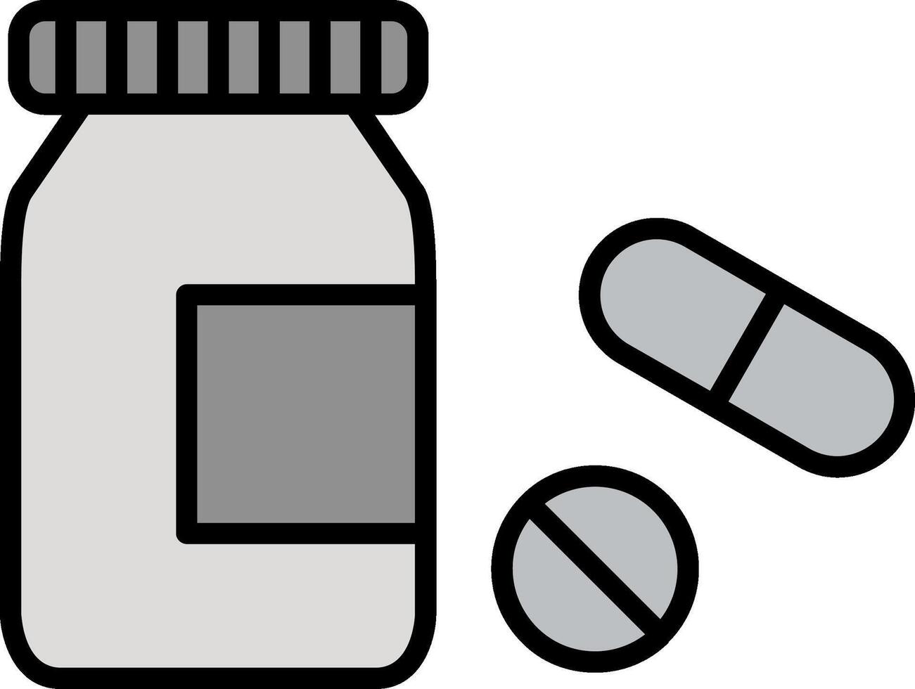 Tabletten Flasche Linie gefüllt Symbol vektor