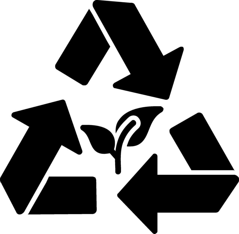 Recycling-Glyphe-Symbol vektor