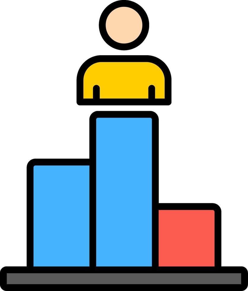 ranking linje fylld ikon vektor