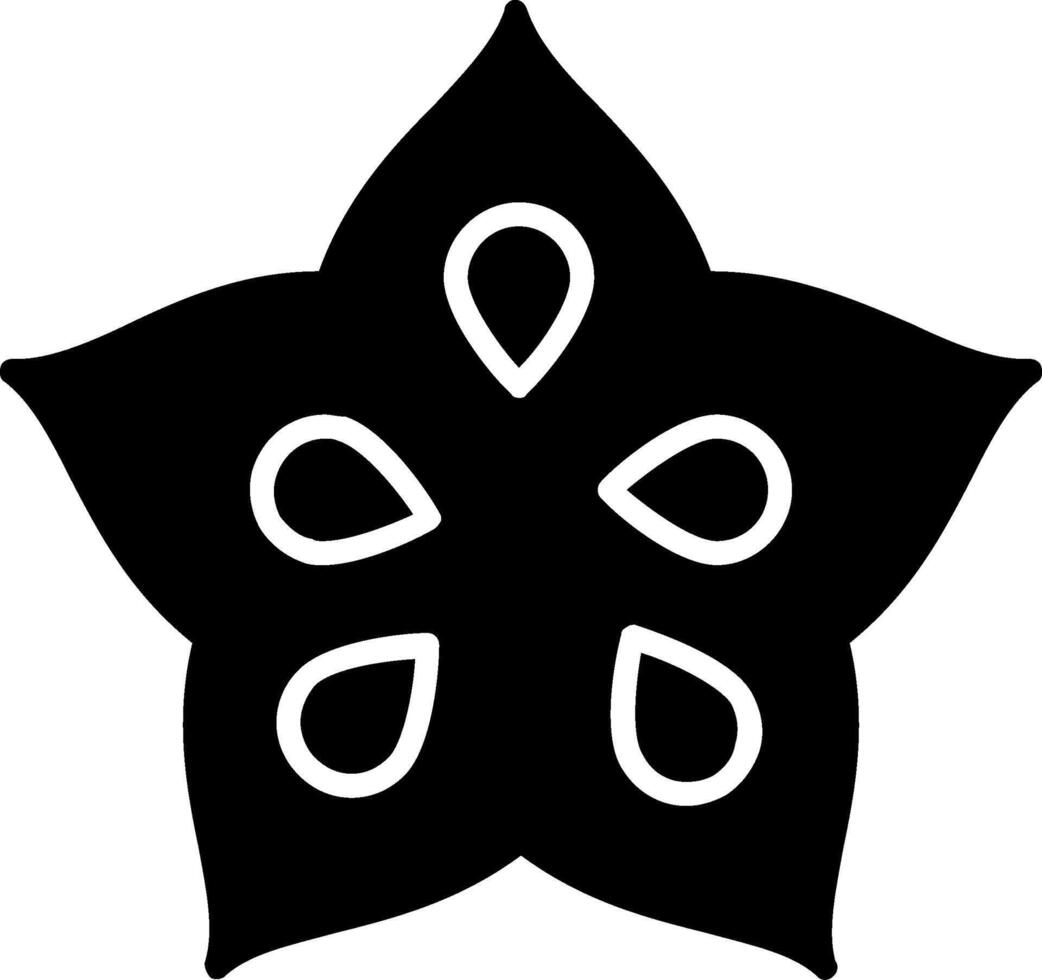 Star Obst Glyphe Symbol vektor