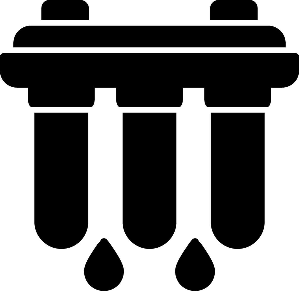 Wasser Filter Glyphe Symbol vektor