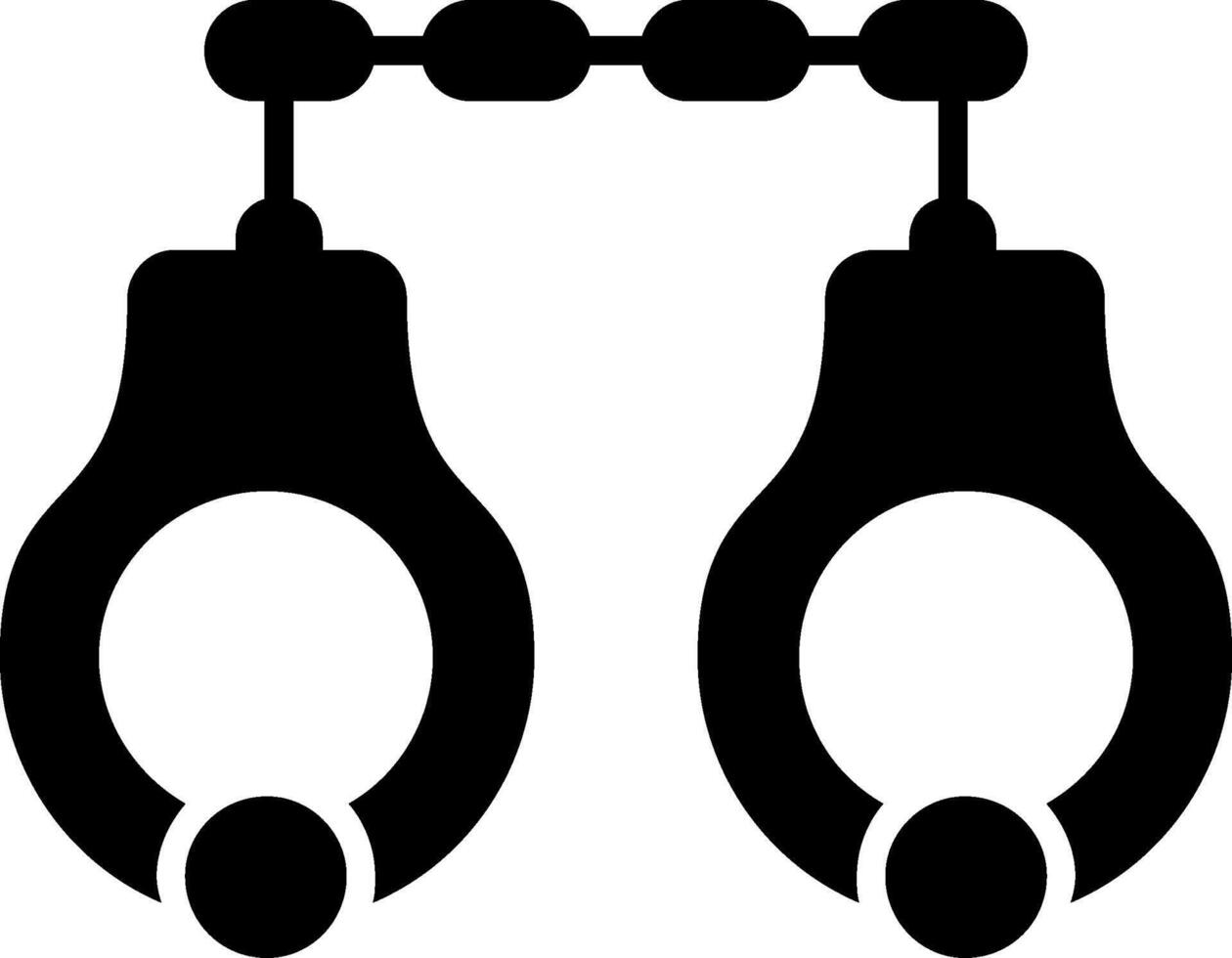 Handschellen-Glyphe-Symbol vektor