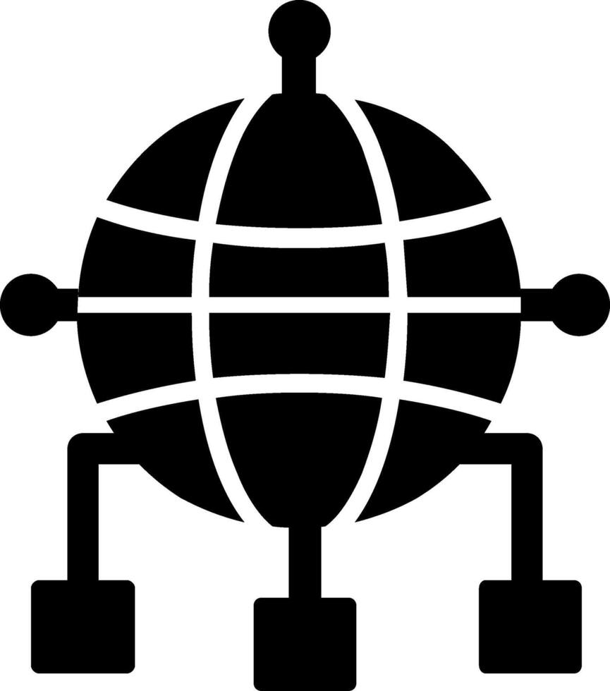 global Verbindungen Glyphe Symbol vektor