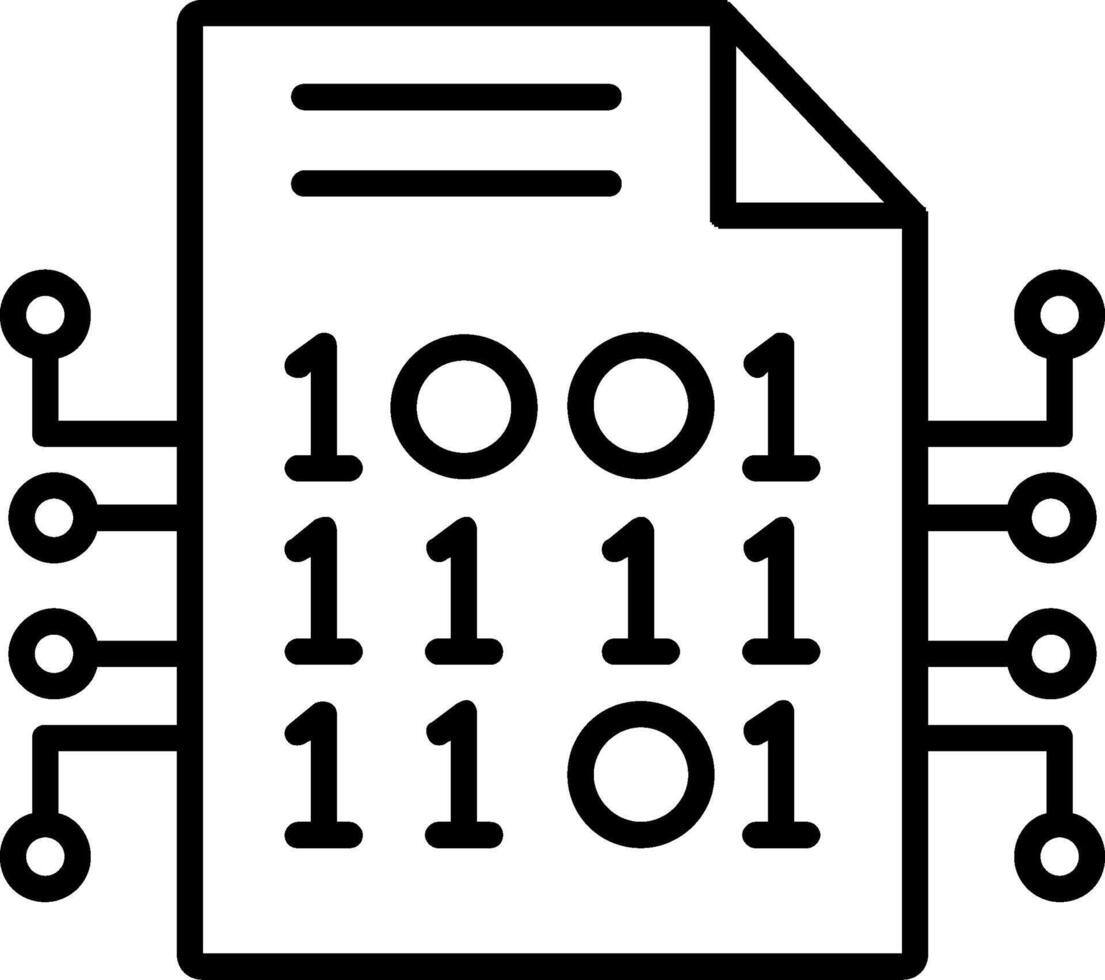 kryptering data linje fylld ikon vektor