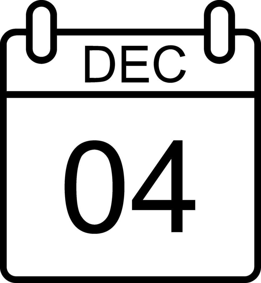 Dezember Linie Symbol vektor