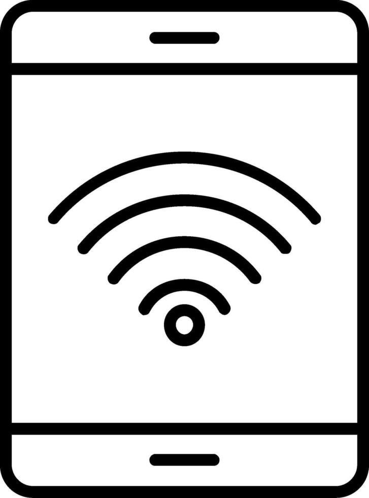 wiFi signal linje ikon vektor