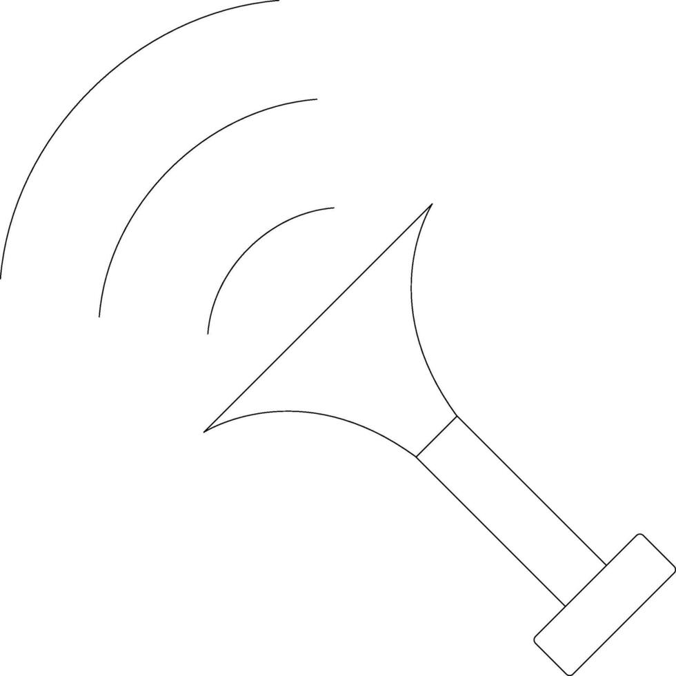 horn linje ikon vektor