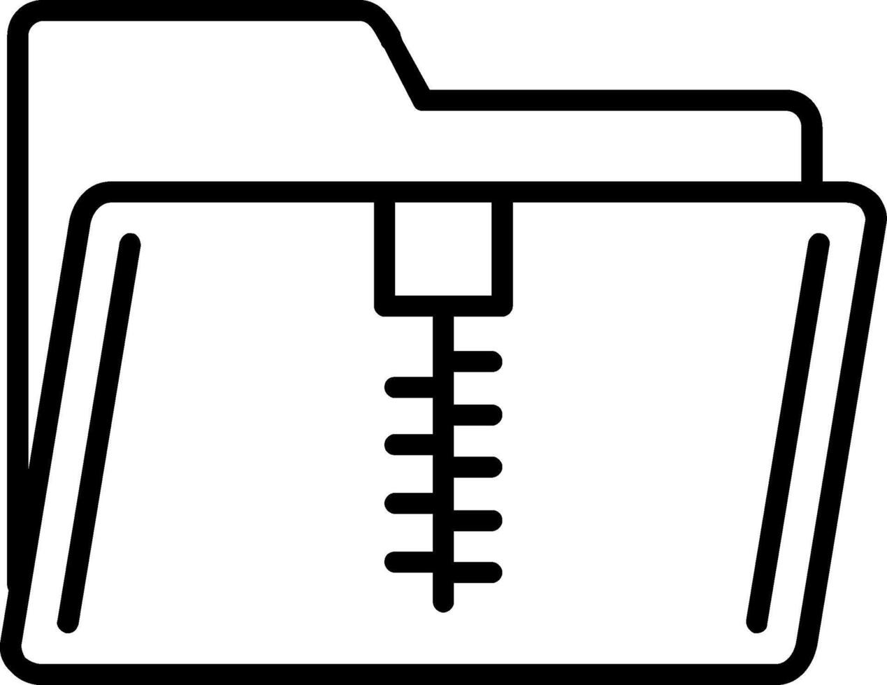 Postleitzahl Mappe Linie Symbol vektor