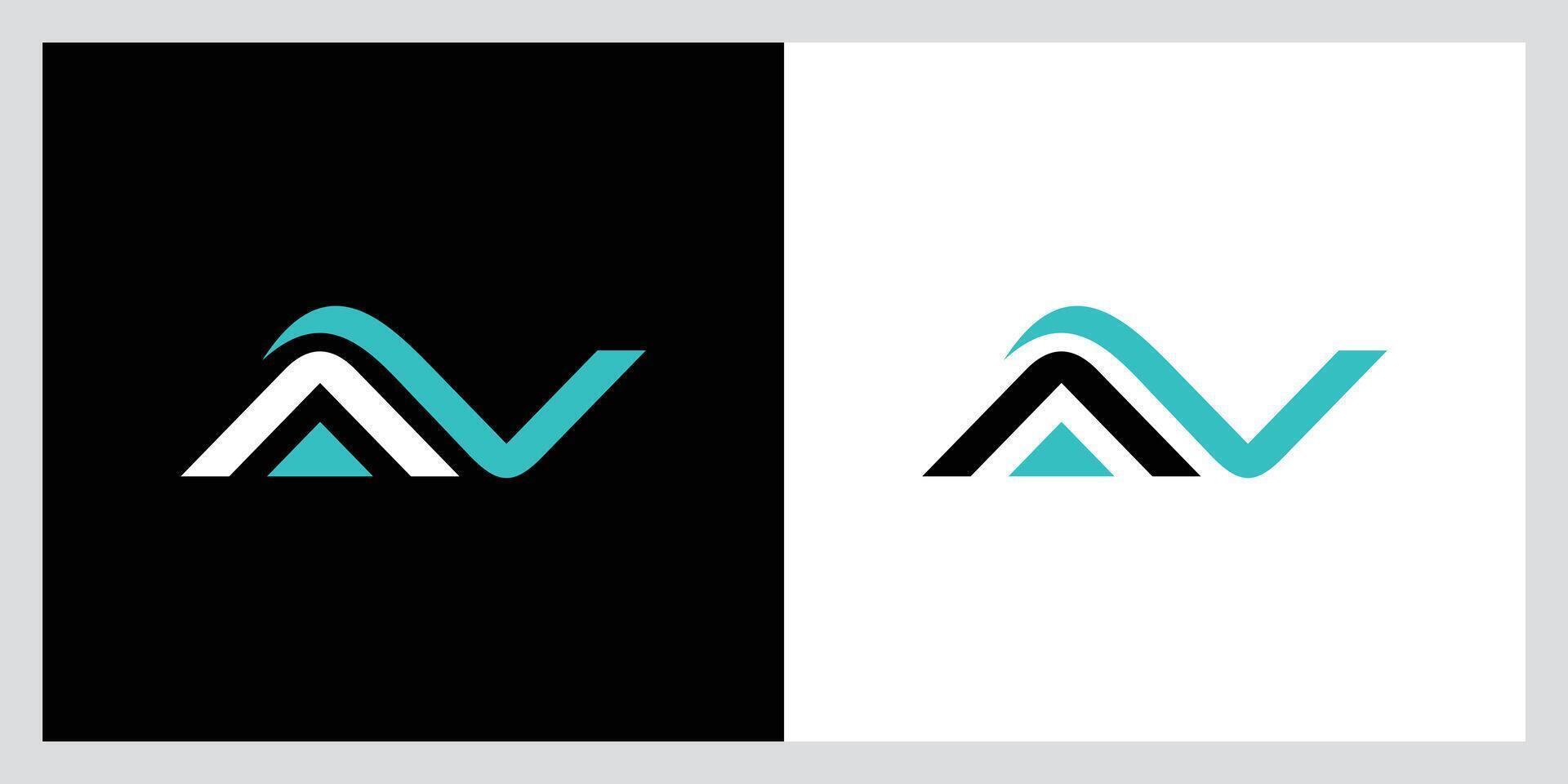 Initiale Brief ein V Logo Design Monogramm kreativ modern vektor