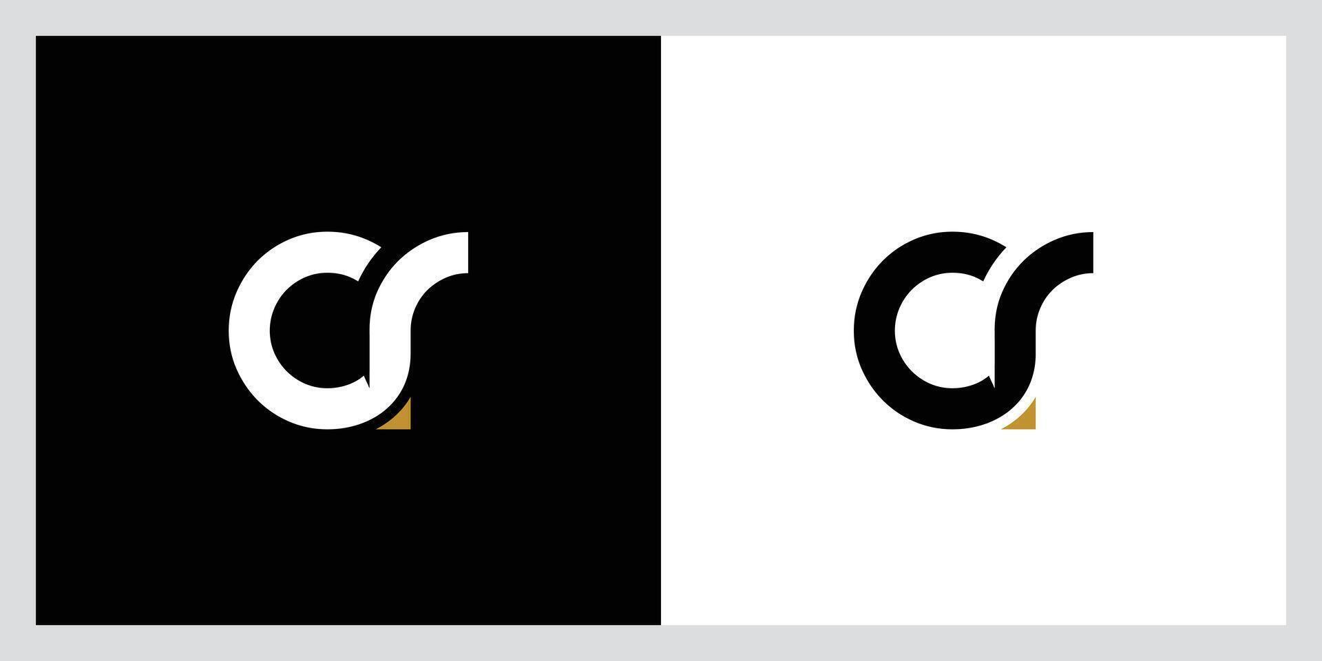 logotyp brev cr, c, r kreativ design initialer abstrakt vektor