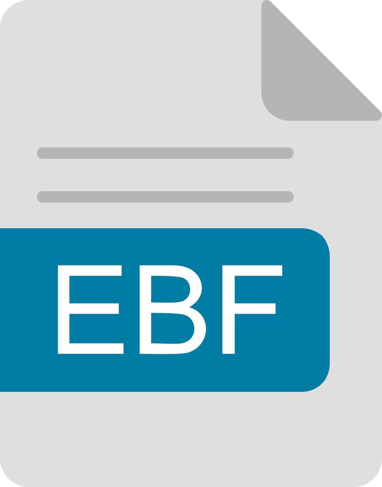 ebf Datei Format eben Symbol vektor