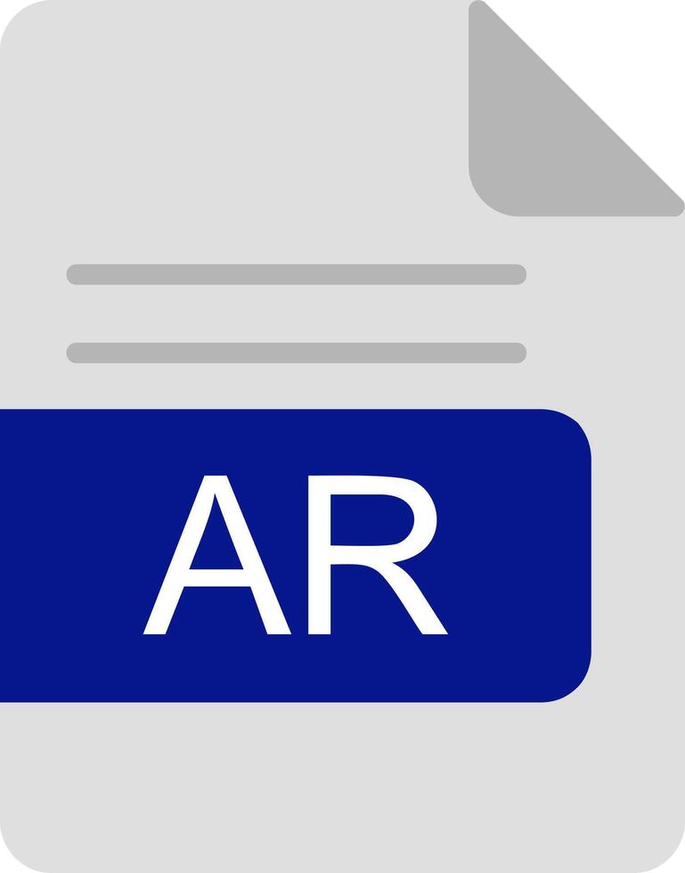 ar Datei Format eben Symbol vektor