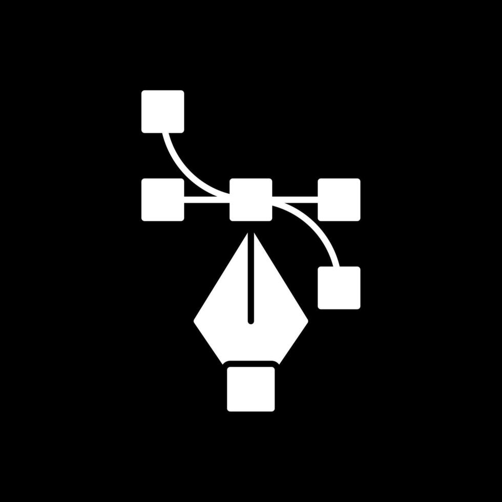 Glyphe invertiertes Symbol vektor